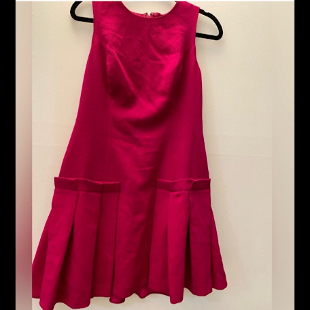 WNWOT Eliza J Pink Pinafore style dress with pleated hem. - Picture 1 of 6